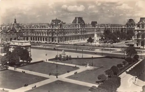 C099 Frankreich Paris Place du Carrousel Palais du Louvre Vintage Postkarte
