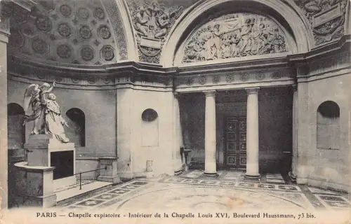 C099 Frankreich Paris Interieur de la Chapelle Louis XVI Vintage Postkarte