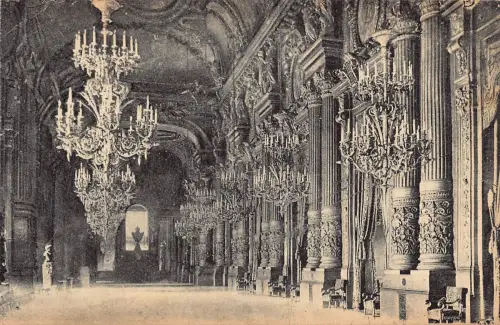 C092 Frankreich Paris Opernhaus Die Lobby Vintage Postkarte