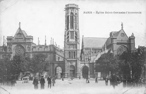 C098 Frankreich Paris Eglise Saint Germain l'Auxerrois 1925 Vintage Postkarte
