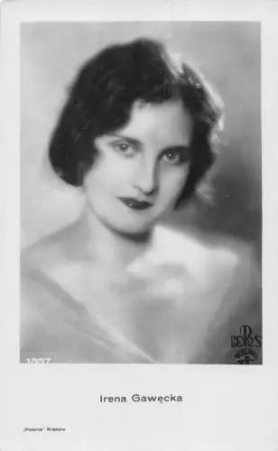 Irena Gawecka Polen Filmstars Kino Vintage Postkarte