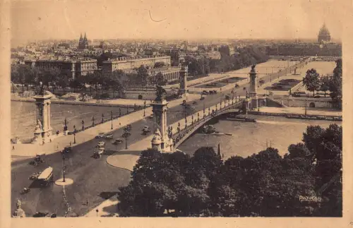 C093 Frankreich Paris Le Pont Alexandre III et L'Esplanade des Invalides Postkarte