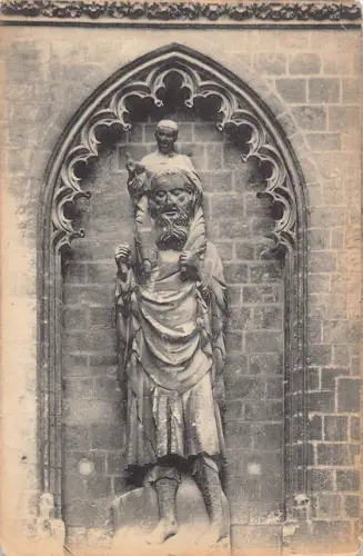 A840 Frankreich St Christophorus Paris Statue Kirche Vintage Postkarte