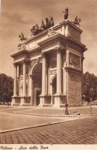A227 Italien 1938 Milano Mailand Arco della Pace Vintage Postkarte