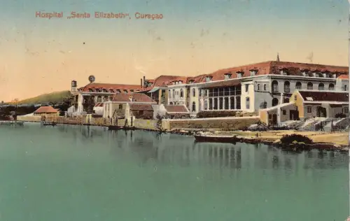 B012 Niederländische Antillen Krankenhaus Santa Elizabeth Curacao Vintage Postkarte