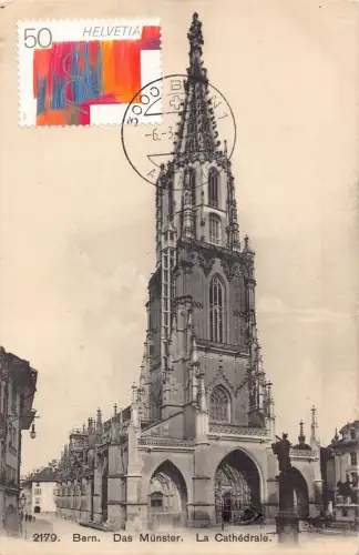 L295 Schweiz Berner Dom Vintage Postkarte