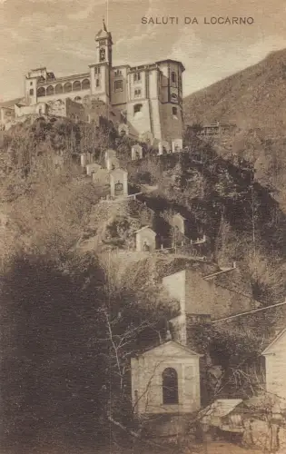 A846 Schweiz 1924 Saluti da Locarno Vintage Postkarte