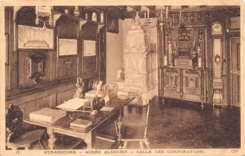 A819 Frankreich Straßburg Musee Alsacien Salle des Coporations Museum Postkarte