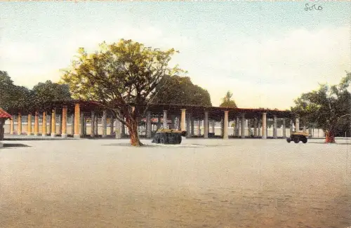 L282 Indonesien Niederländisch Ostindien Surabaya Bäume Kanonen Postkarte