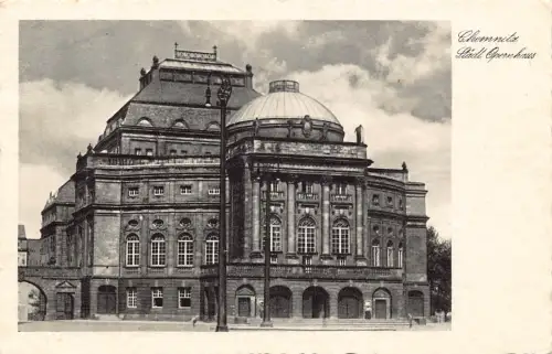 B197 Deutschland 1937 Chemnitz Staat Opernhaus Oper Vintage Postkarte
