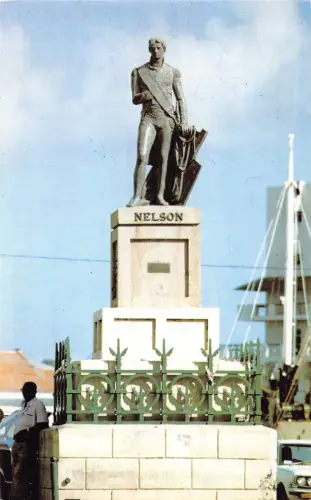 B237 Barbados 1982 Statue von Nelson in Trafalgar Square Bridgetown Postkarte