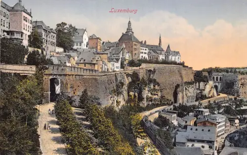 B246 Luxemburg Gesamtansicht Vintage Postkarte