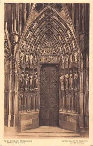 Frankreich Strassburg Straßburg Münster Portail de Gauche Vintage Postkarte
