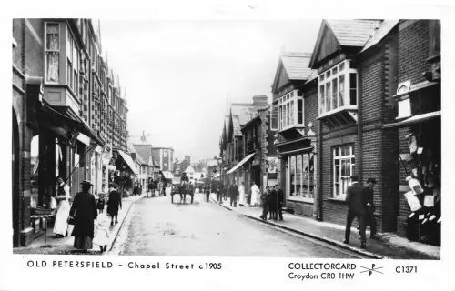 England Old Petersfield Chapel Street Vintage Postkarte