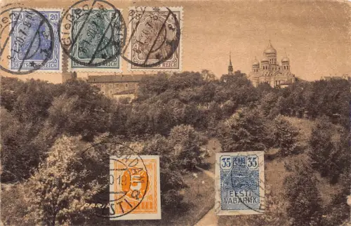 L079 Estland 1919 Tallin Vintage Postkarte