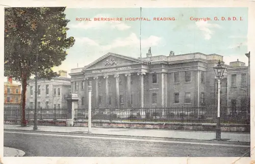 England Reading Royal Berkshire Hospital Vintage Postkarte
