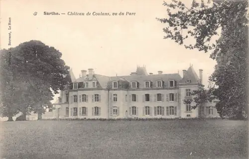 Frankreich 1905 Sarthe Chateau de Coulans Vue du Parc Park Schloss Vintage Postkarte