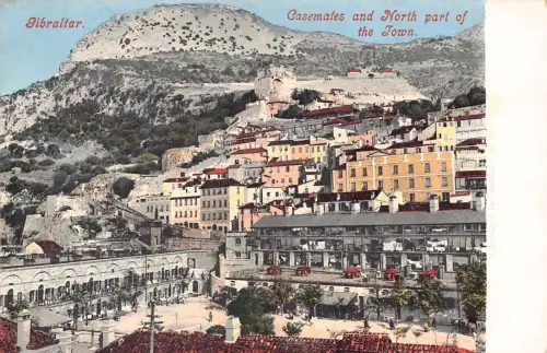 L256 Kasematten von Gibraltar und nördlicher Teil der Stadt. alte Postkarte