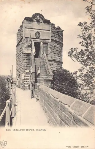A942 England Chester King Charles's Tower Vintage Postkarte