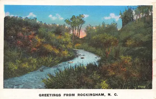 A971 US Grüße aus Rockingham North Carolina Vintage Postkarte