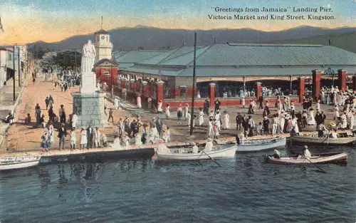 Grüße vom Jamaica Landing Pier Victoria Market King Street Kingsto Postkarte