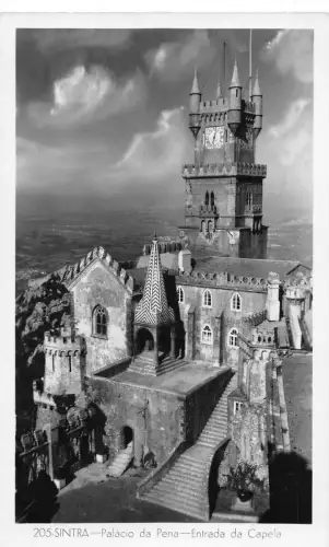 Portugal Sintra Palacio da Pena Entrada da Capela Palace Vintage Postkarte