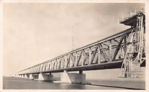 A854 Mali Bamako Pont sur le Niger a Sansanding Bridge RPPC Vintage Postkarte
