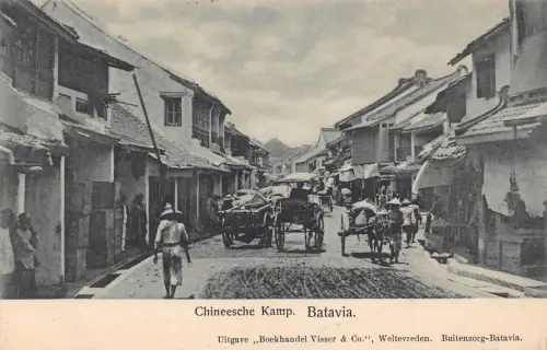 L228 Indonesien Niederländisch Ostindien Chinesisches Lager Batavia Postkarte
