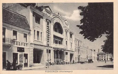 L084 Montenegro Podgorica Hotel Imperial Terrasse Autohaus Oldtimer Postkarte