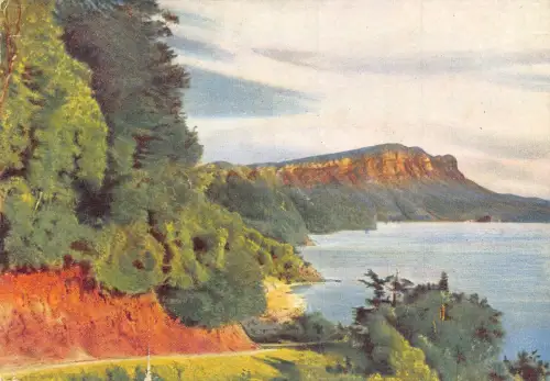 A863 Neuseeland Panekeri Bluff Lake Wailaremoana Vintage Postkarte