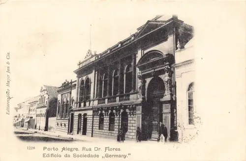 L248 Brasilien 1900 Porto Alegre. Rua Dr. Flores. alte Postkarte