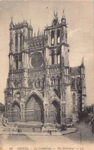 C001 Frankreich, Amiens-La Cathedrale Vintage Postkarte