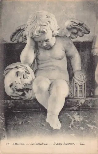C001 Frankreich, Amiens-L Ange Pleureur Vintage Postkarte