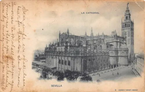 Spanien Sevilla Sevilla Kathedrale Vintage Postkarte