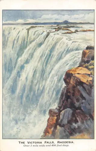 A867 Simbabwe Rhodesien Victoriafälle Postkarte