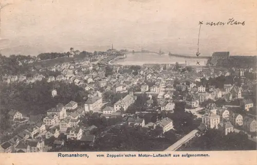 Schweiz 1907 Romanshorn Blick vom Zeppelin Vintage Postkarte
