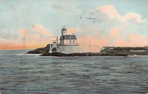 US Rose Island Light Newport Rhode Island 1915 Vintage Postkarte