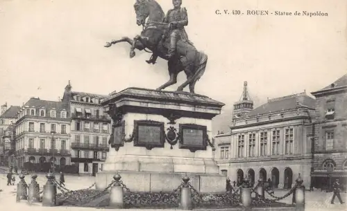 Frankreich Rouen Statue de Napoleon Vintage Postkarte