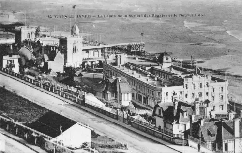 Frankreich Le Havre Palais De Societe des Regates Nouvel Hotel Vintage Postkarte