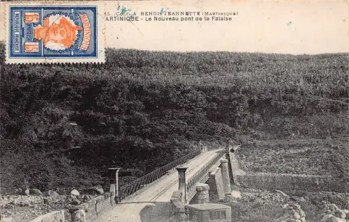 B157 Martinique Nouveau Pont de la Faise Brücke Vintage Postkarte