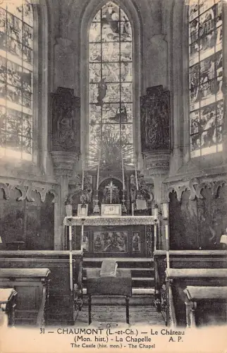 A641 Frankreich Chaumont Schloss Schlosskapelle Vintage Postkarte