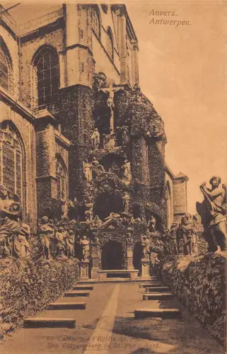 A646 Belgien Anvers Antwerpen St Pauluskerk Kirche Vintage Postkarte