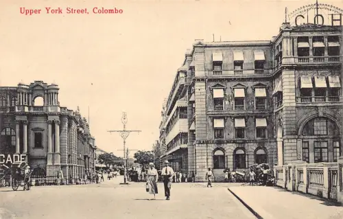 B431 Ceylon Sri Lanka Colombo Upper York Street Goh Postkarte