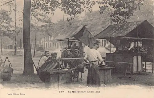 L550 Vietnam Saigon Ho Chi Minh Stadt mobiles Restaurant ethnisch Vintage Postkarte