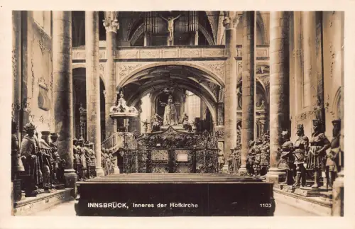 Österreich Innsbruck Inneres Hofkirche Kirche RPPC Vintage Postkarte
