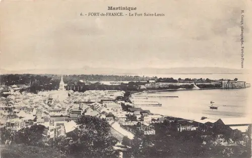 B157 Martinique Fort de France Fort Saint Louis Gesamtansicht Vintage Postkarte