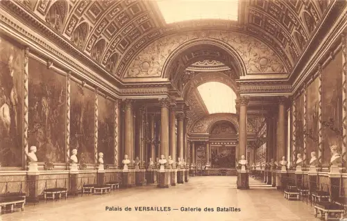 A677 Frankreich Palais de Versailles Galerie des Batailles Vintage Postkarte