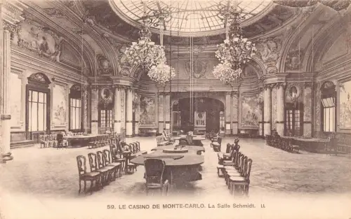 A871 Monaco Monte Carlo Salle Schmidt Zimmer Casino Postkarte
