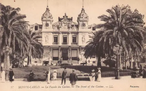 A872 Monaco Monte Carlo Front of Casino Vintage Postkarte