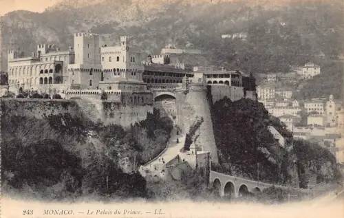A872 Monaco Palais du Prince Vintage Postkarte
